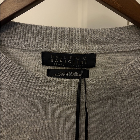 Maglificio Bartolini Gray Men's Cashmere & Wool blend Sweater - Picture 4 of 6